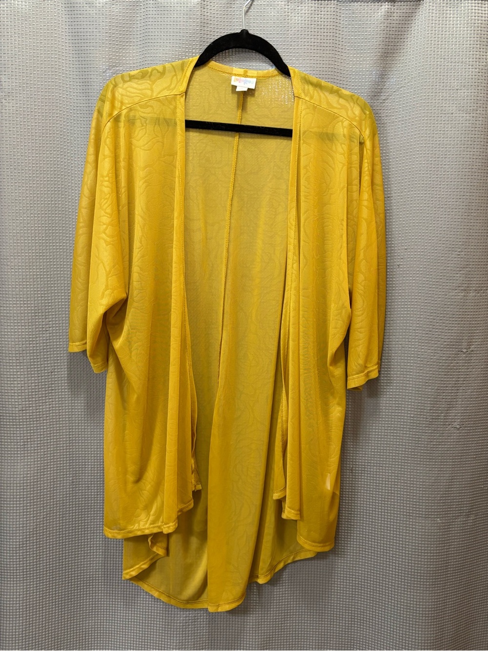 LuLaRoe Mustard Yellow Open-Front Kimono Cardigan